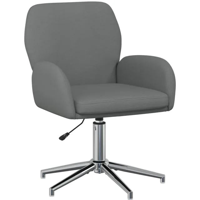 vidaXL Draaistoel - Stof - 54 - x - 58 - x - 90 - cm - Donkergrijs