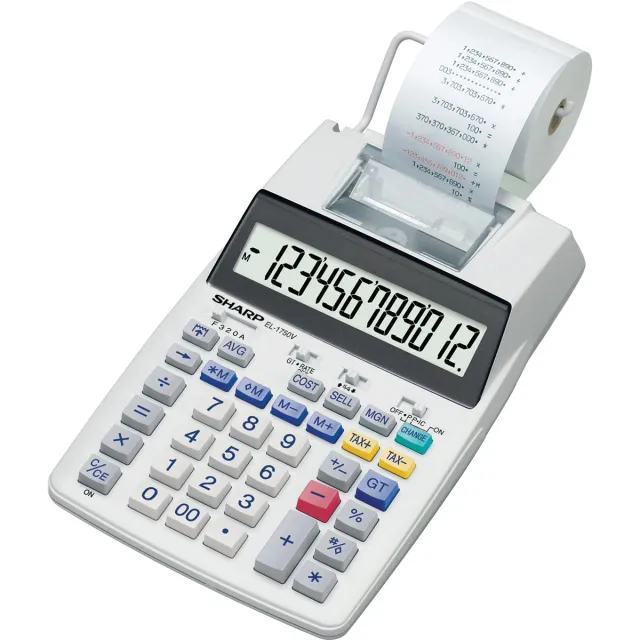 Sharp bureaurekenmachine EL-1750V wit