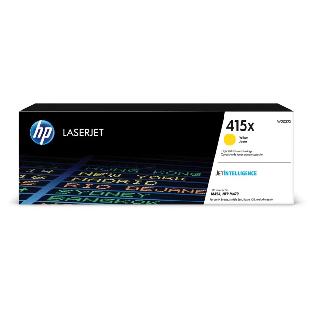 Hp toner 415X, 6.000 pagina's, OEM W2032X, geel