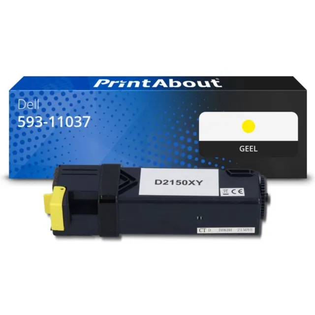 PrintAbout Huismerk Dell 593-11037 (NPDXG) Toner Geel