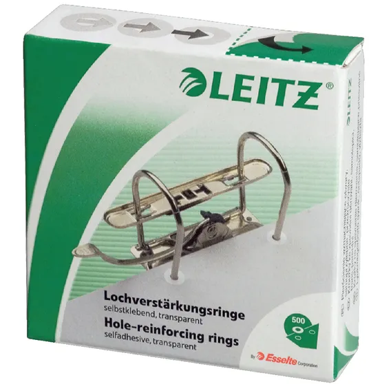 Leitz Versterkingsringen Leitz 1706 kunststof transparant 500 stuks