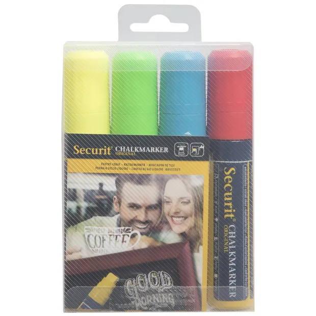 Securit Krijtstift Securit SMA-720 blok ass 7-15mm blister à 4 stuks