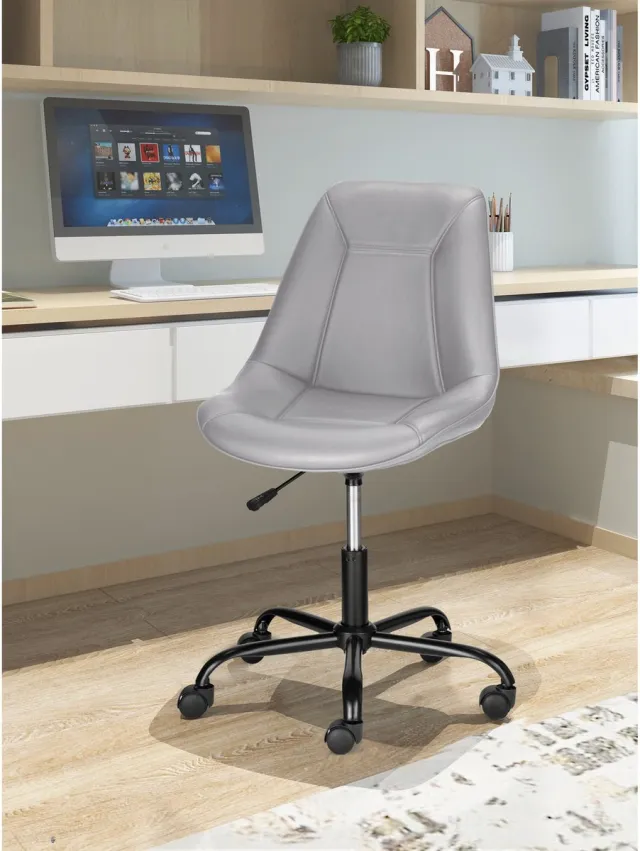 Notio Living Kenny-Bureaustoel - Grijs PU