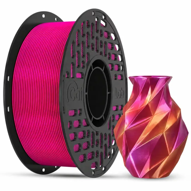 Cailab PLA Zijde Tricolor Filament 1.75mm – Rood/Goud/Paars – 1 kg – Silk 3D Printer Filament – Snelle Levering Morgen in huis