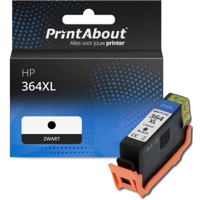 PrintAbout huismerk Inktcartridge 364XL (CN684EE) Zwart Hoge capaciteit geschikt voor HP