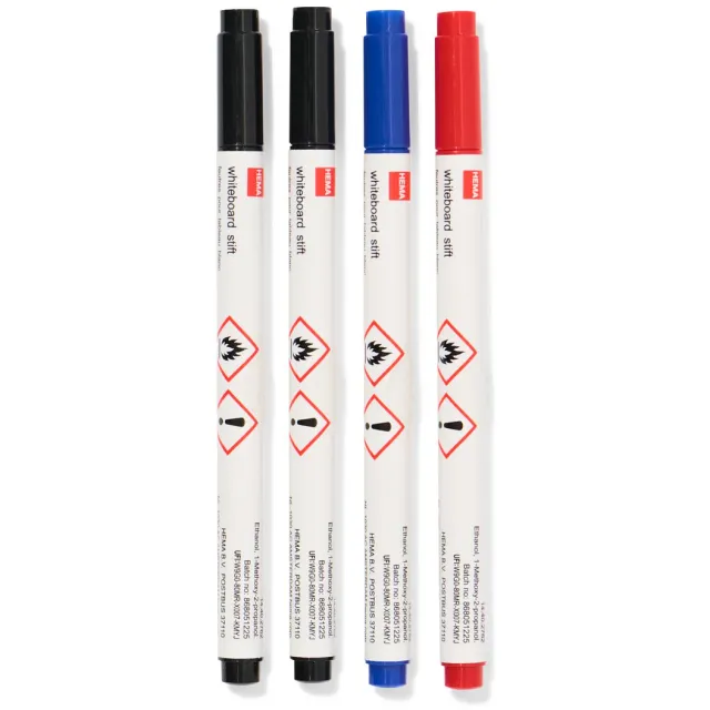 HEMA Whiteboardmarker 1.4mm extra dunne punt - 4 stuks