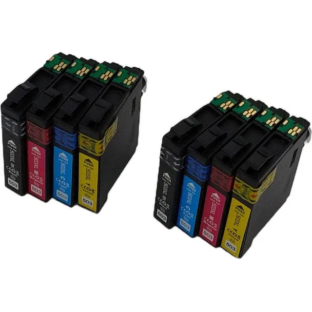 KATRIZ Huismerk Inktcartridges voor Epson 503XL / T503XL – 2x Zwart + 2xCyaan + 2xMagenta + 2x Geel (8 stuks) – Geschikt voor Epson WF-2960DWF / XP-5200 / XP-5205 – Hoge Capaciteit – Compatible Alternatief