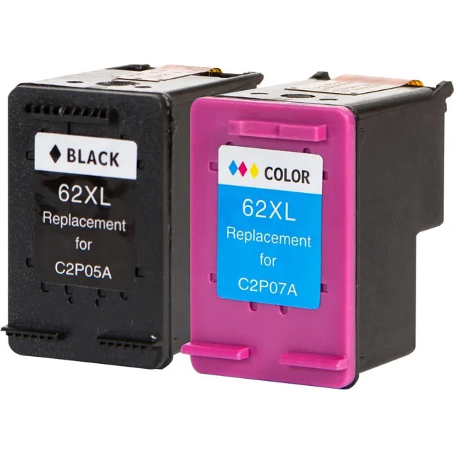 Pixeljet HP 62 XL (C2P05A) Inktcartridge - Zwart & Kleur 1x Zwart 1x Kleur