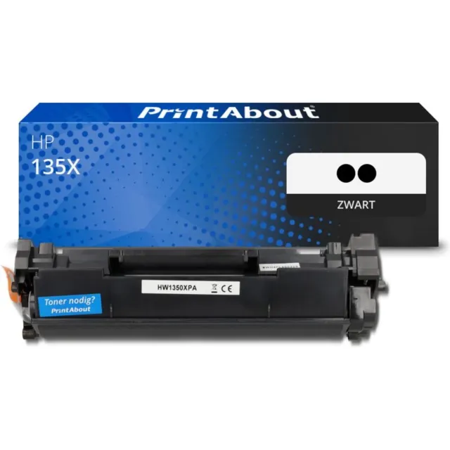 PrintAbout huismerk Toner 135X (W1350+1350X) Zwart Multipack Hoge capaciteit geschikt voor HP