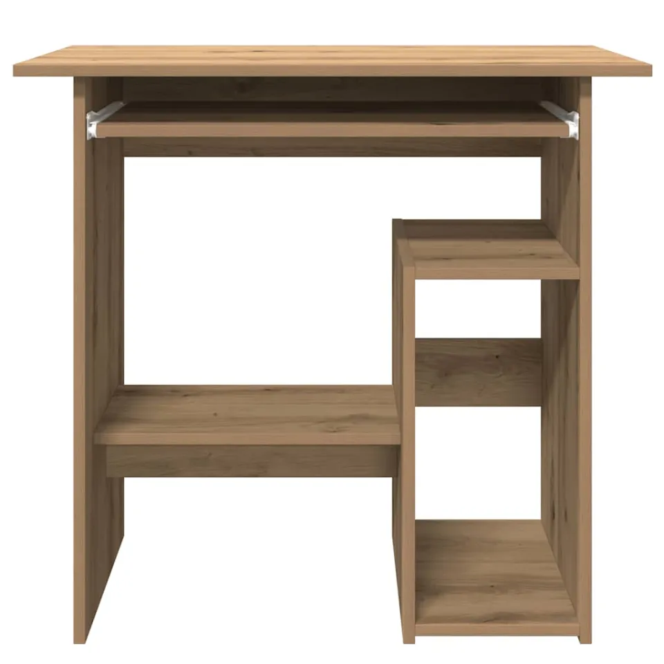 vidaXL Bureau 80x45x74 cm bewerkt hout artisanaal eikenkleur Bruin