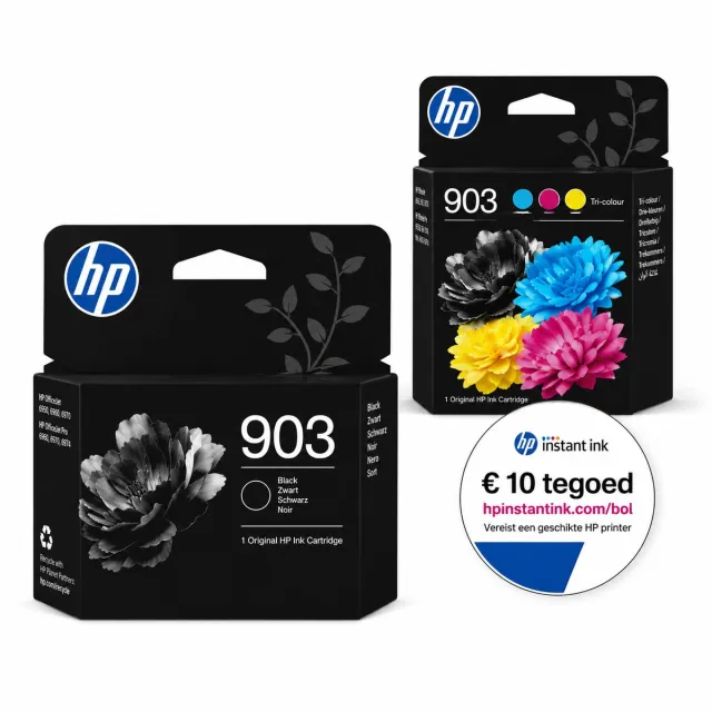 HP 903 - Inktcartridge - Origineel - Kleur & Zwart + Instant Ink tegoed 2x Zwart