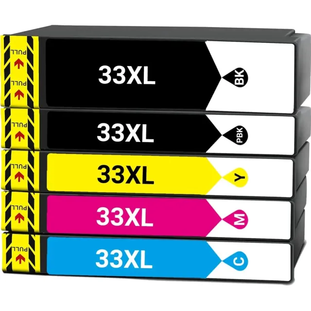 G&G Voordeelset - Vervanger voor Epson 33 XL (T3357) Black, PhotoBlack, Cyan, Magenta, Yellow