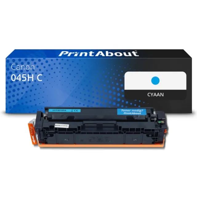PrintAbout Huismerk Canon 045H C Toner Cyaan Hoge capaciteit