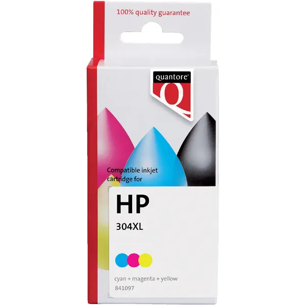 Quantore Inktcartridge Quantore alternatief tbv HP N9K07AE 304XL kleur Cyan, Magenta, Yellow