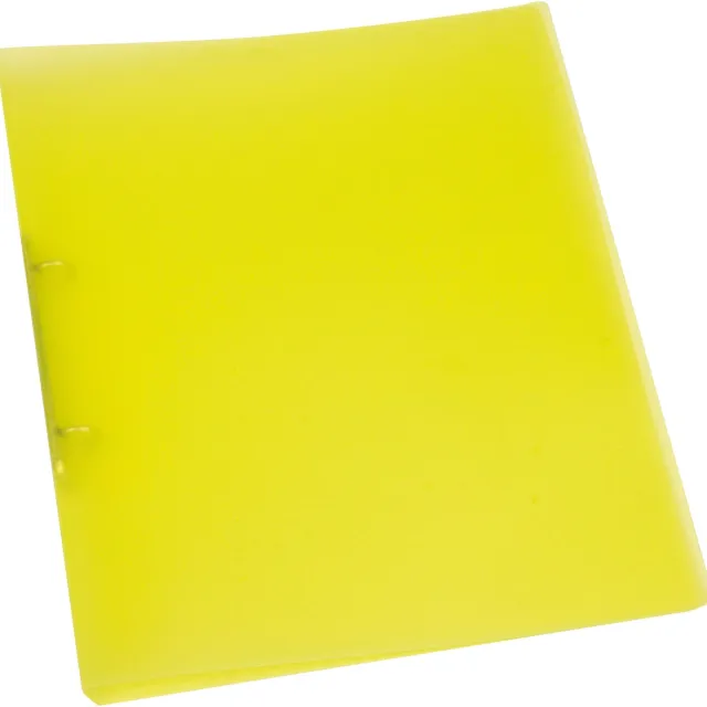 Q-CONNECT ringmap, PP, 2 ringen, 16 mm, transparant geel