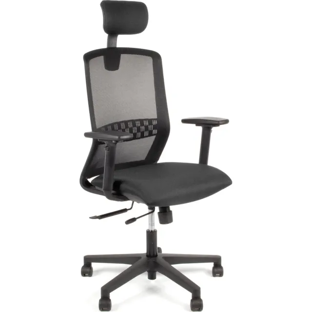 Maxima Linea Tekna 01/PT - Bureaustoel - Ergonomisch EN1335 - Met hoofdsteun - Multi verstelbaar- Zwart