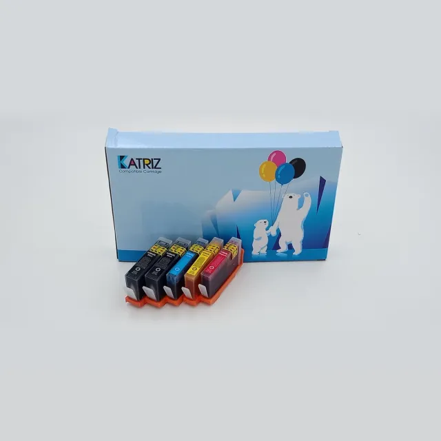 KATRIZ huismerk voor|2x HP364XLZwart|1x HP364XLcyaan|1x HP364XLmagenta|1x HP364XL Geel| ( 5stuks) Zwart, Cyaan, Magenta, Geel