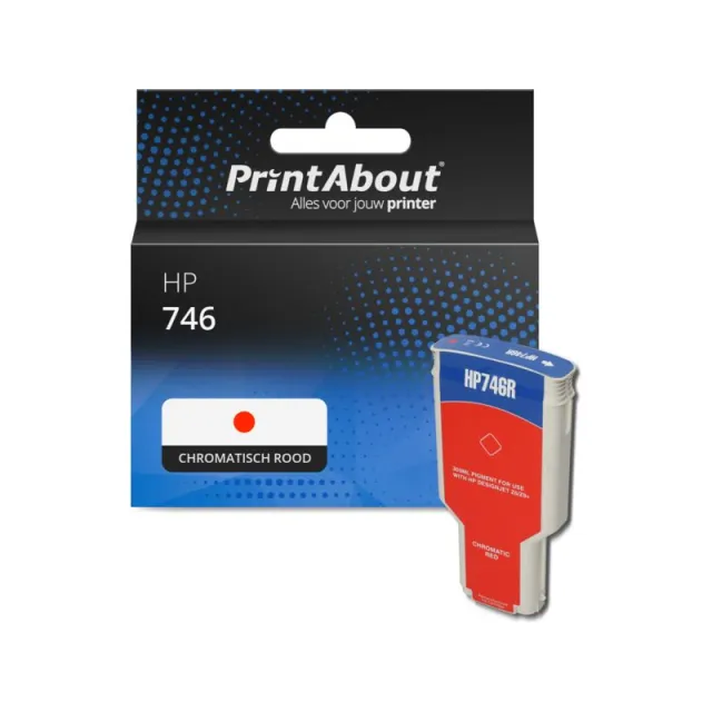 PrintAbout huismerk Inktcartridge 746 (P2V81A) Chromatisch rood Geschikt voor HP