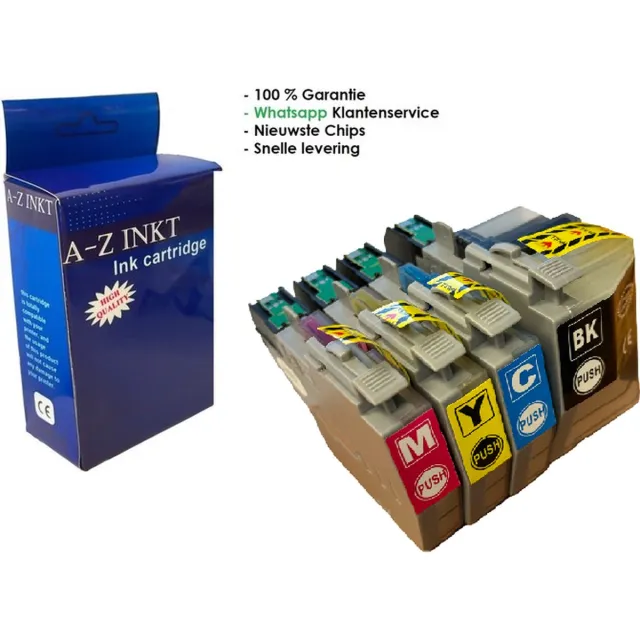 AtotZinkt premium huismerk inkt cartridges voor Brother LC422XL / LC-422 XL inktcartridges Multipack 4 Kleuren - Geschikt voor Brother MFC-J5340DW, J5345DW, J5740DW, J6540DW en J6940DW