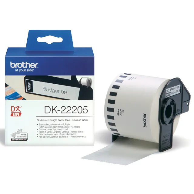 Brother Etiket Brother DK-22205 doorlopend 62mm 1 rol á 30m wit