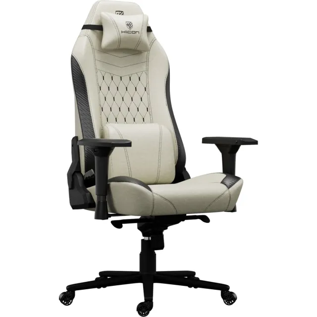 HICON Ergonomische Bureaustoel met Luxe Premium Ontwerp - Bureaustoel Renegade - Verstelbare Functies - APEX Serie - Beige Wit Renegade