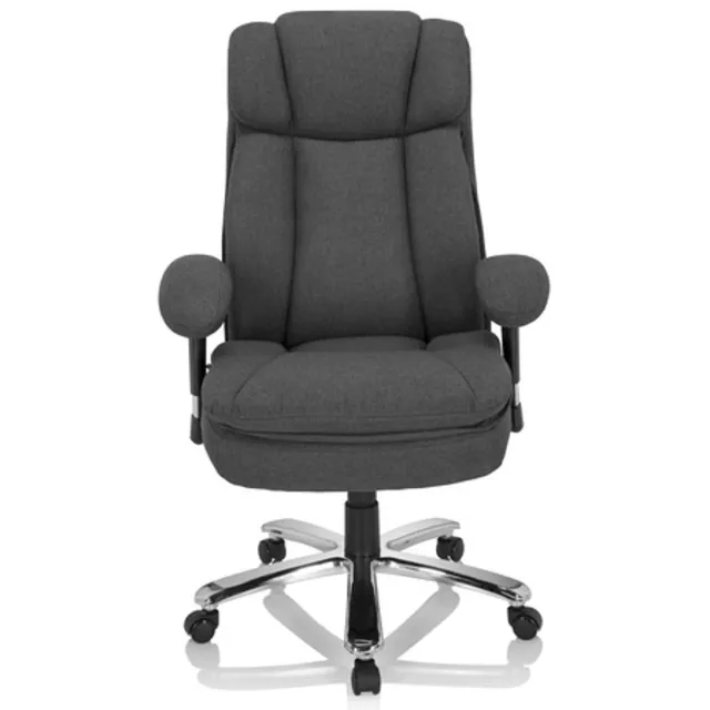 hjh office Zware bureaustoel / Bureaustoel BUILDER XXL I Stof donkergrijs hjh OFFICE