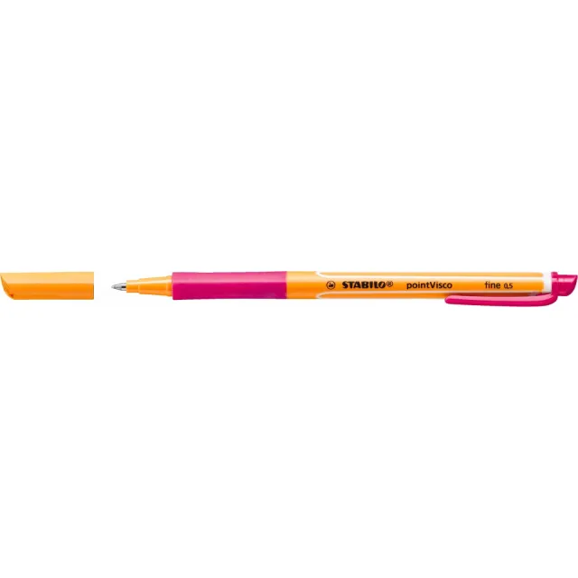 Stabilo Rollerpen STABILO PointVisco 1099/56 fijn roze