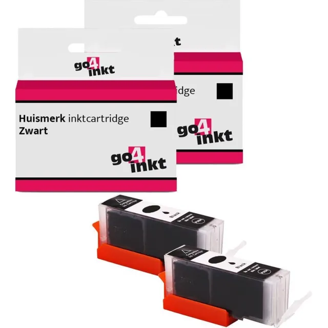 Go4inkt compatible met Canon PGI-525 bk twin pack inkt cartridge zwart - 2 stuks 2X Zwart