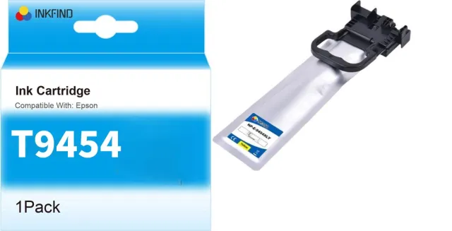 INKFIND T9454 Geel Inktcartridge compatibel met Epson T945 T9454 Hoge Capaciteit - 1-pack Geel*1 Geel x 1