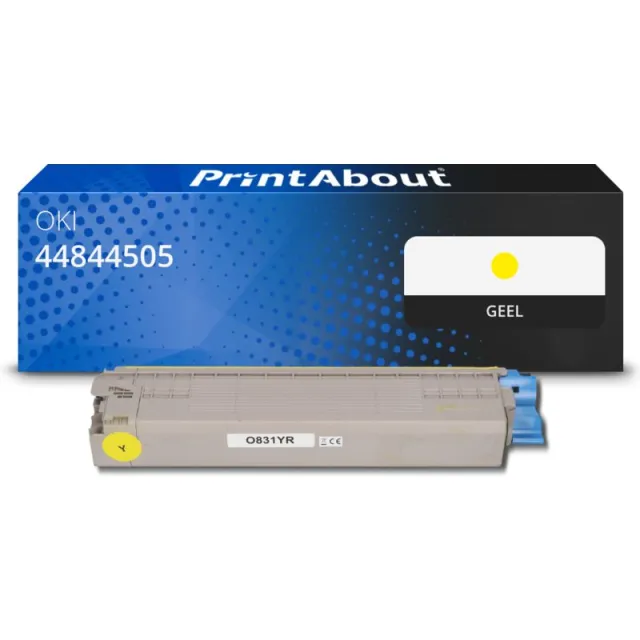 PrintAbout huismerk Toner 44844505 Geel Geschikt voor OKI