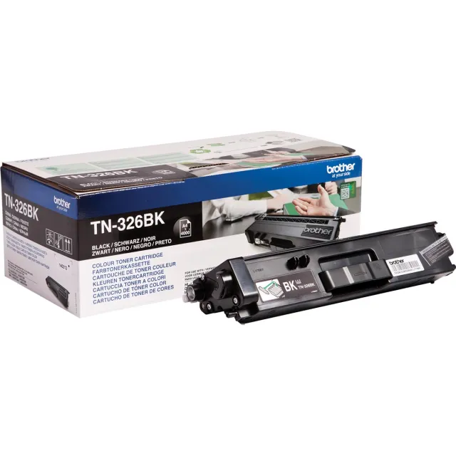 Brother toner, 4.000 pagina's, OEM TN-326BK, zwart Geel