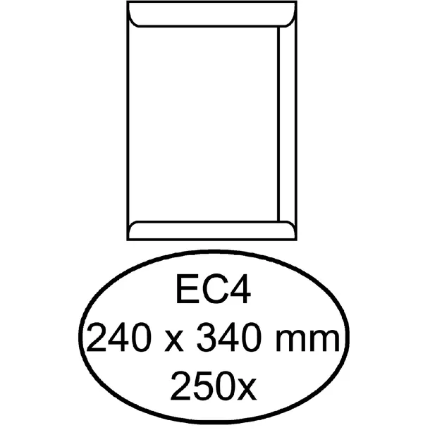Quantore Envelop Quantore akte EC4 240x340mm wit 250 stuks