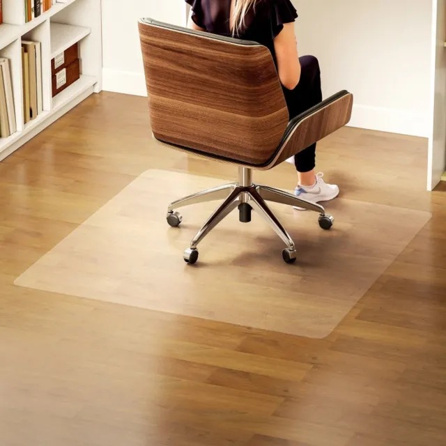 FloraGrace Bodembeschermingsmat Antislip – 120 Bij 120 cm – Kunststof – Transparant – Voor Bureaustoelen – 1,5 mm Dik en Opvouwbaar