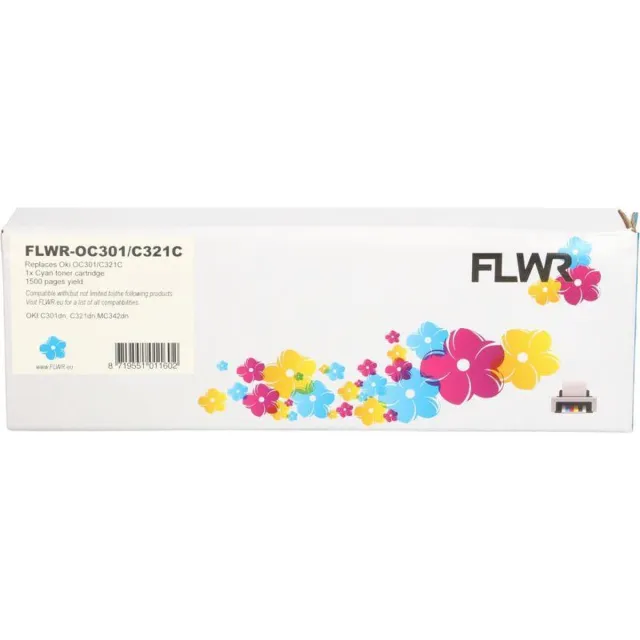Oki FLWR - Toners / Oki C301 / C321 / cyaan / Geschikt voor Oki