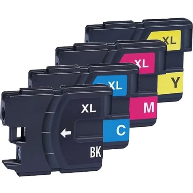 Inktkeuze LC-1100 XL Zwart + Alle Kleuren Set - Huismerk inktcartridge compatible met Brother DCP J125 \ DCP J140W \ DCP J315W \ DCP J515W \ MFC J220 \ MFC J265W \ MFC J410 \ MFC J415W Zwart, Cyaan, Magenta, Geel