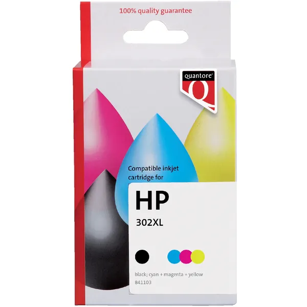 Quantore Inktcartridge Quantore alternatief tbv HP X4D37AE 302XL zwart + kleur zwart en kleur