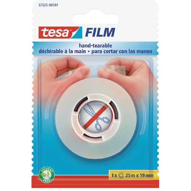 Tesa Plakband tesafilm® 25mx19mm handscheurbaar transparant