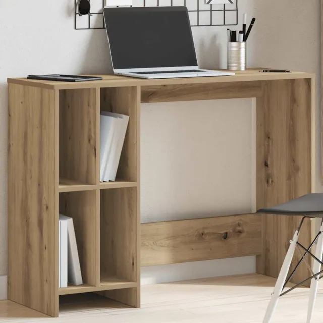 vidaXL Bureau 102,5x35x75 cm bewerkt hout artisanaal eikenkleur Bruin