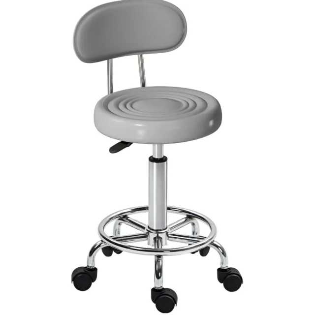 MODENUIT Bureaukruk 40 x 32 x 86 cm - Draaibaar Met Wielen - Voor Kaptafel En Salon - Kunstleer - Grijs