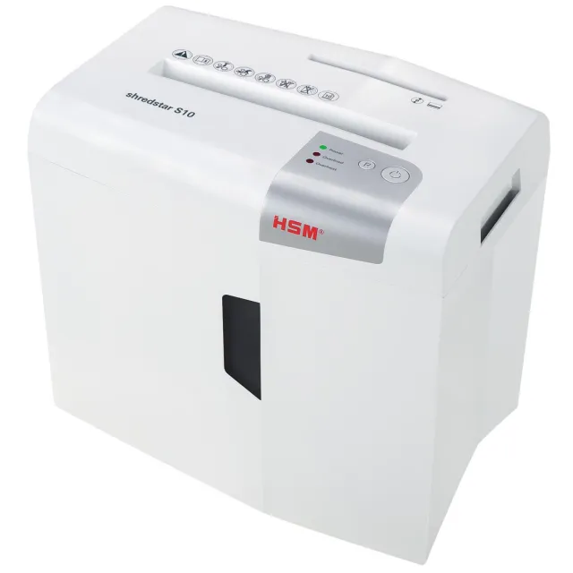 Hsm shredstar S10 papiervernietiger, 6 mm wit