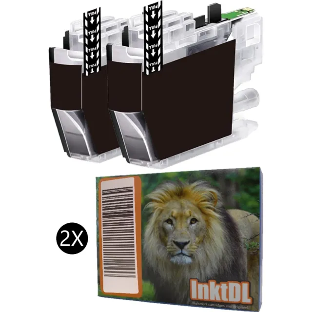 InktDL Huismerk geschikt voor Brother LC-421 XL Inktcartridges - Multipack 2X Zwart - DCP-J1050DW - DCP-J1140DW - MFC-J1010DW