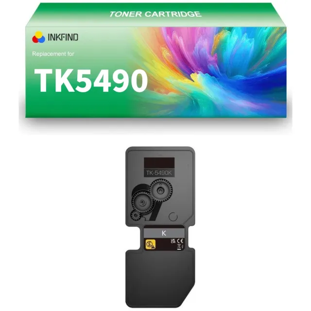 INKFIND TK-5490 Zwart tonercartridge compatibel met Kyocera TK5490 TK-5490 Zwart geschikt voor Kyocera ECOSYS PA2101cwx/PA2101cx/MA2101cfx/MA2101cwfx - 1-pack Zwart Zwart x 1
