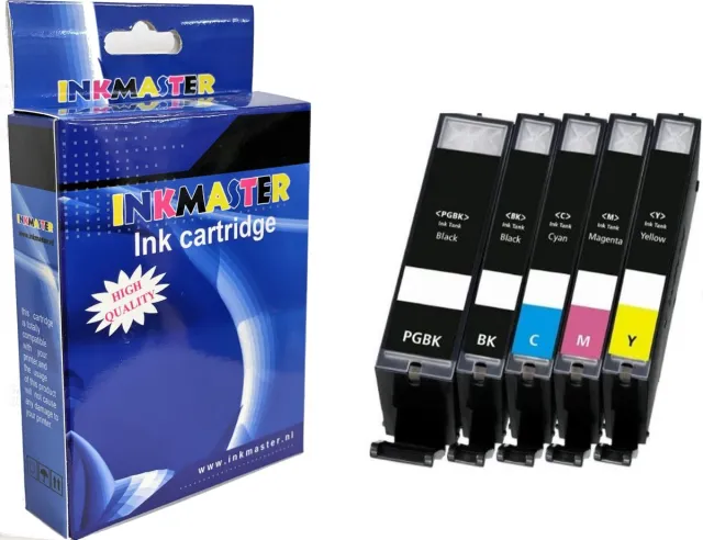 inkmaster cartridges voor Canon PGI -570XL / CLI -571XL | Multipack van 5 inktcartridges voor Pixma MG5700, MG5750, MG5751, MG5752, MG5753, MG6800, MG6850, MG6851, MG6852, MG6853, MG7750, MG7751, TS5050, TS5051, TS5053, TS5055, TS6050, TS8050, TS9050
