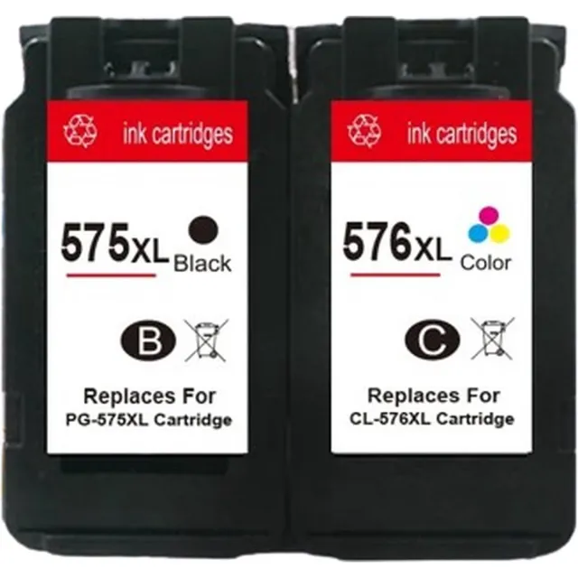 Inktkenners Inktcartridges Geschikt voor Canon PG-575XL / CL-576XL | Zwart en Kleur Geschikt voor Canon Pixma TR4750i, TR4751i, TS3550i, TS3551i