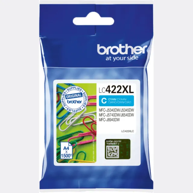 Brother LC-422XL Cartridge Cyaan, foto 2