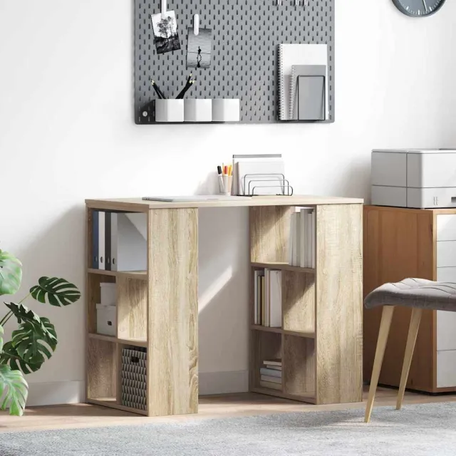 vidaXL Bureau Sonoma Eiken 90 x 50 x 75 cm Bewerkt hout, foto 2
