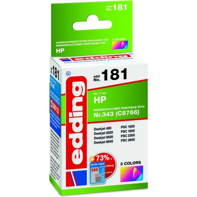 Edding EDD-181 inktcartridge 1 stuk(s) Compatibel Cyaan, Magenta, Geel Cyaan;Magenta;Geel