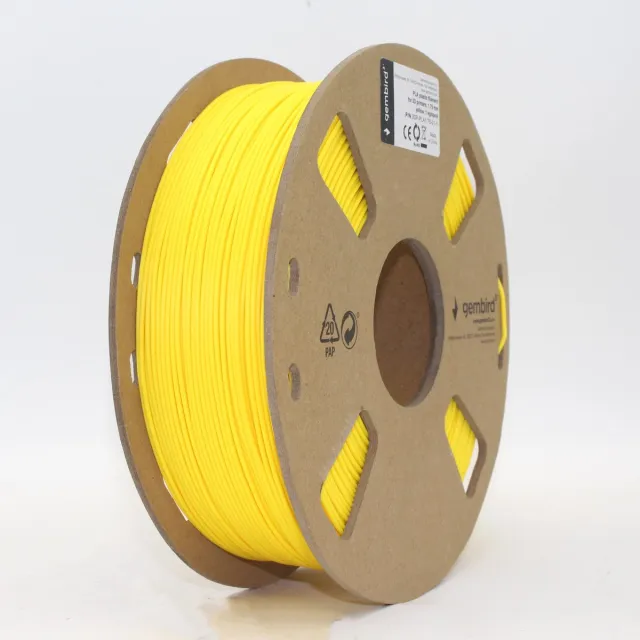 Gembird PLA Filament - 3D Printer Filament - 1,75 mm - 1 kg - Geel