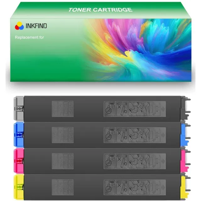 INKFIND MX-61GT Zwart/Cyaan/Magenta/Geel tonercartridge compatibel met SHARP MX-61GTBA/CA/MA/YA voor Sharp MX-2630/3050/3060/3070N/3550N/3570N/4050N/4060/4070N/5050N/5070N/6050N/6070N/2651/3051/3551/4051/3561/3571/3061/3071/4061/4071 - 4-pack BKCMY Zwart x 1, Cyaan x 1, Magenta x 1, Geel x 1