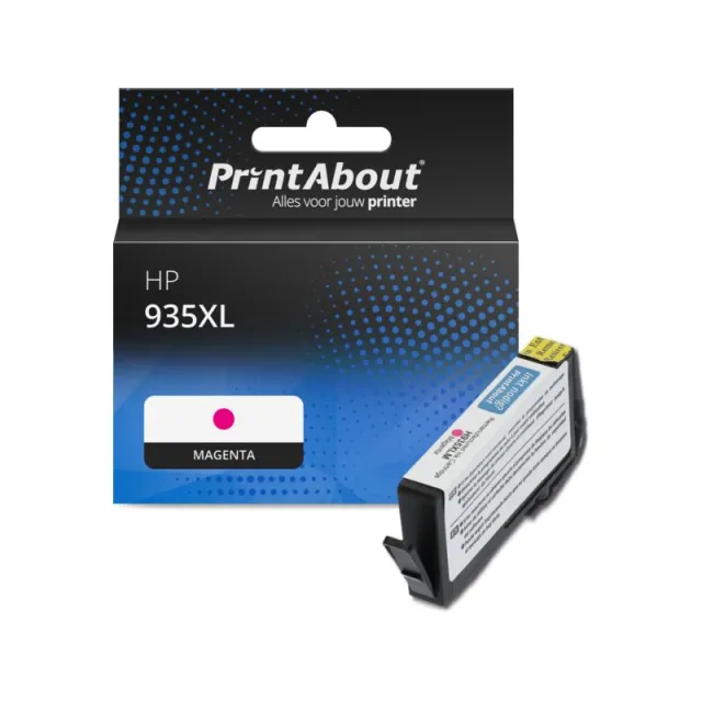 PrintAbout huismerk Inktcartridge 935XL (C2P25AE) Magenta Hoge capaciteit Geschikt voor HP